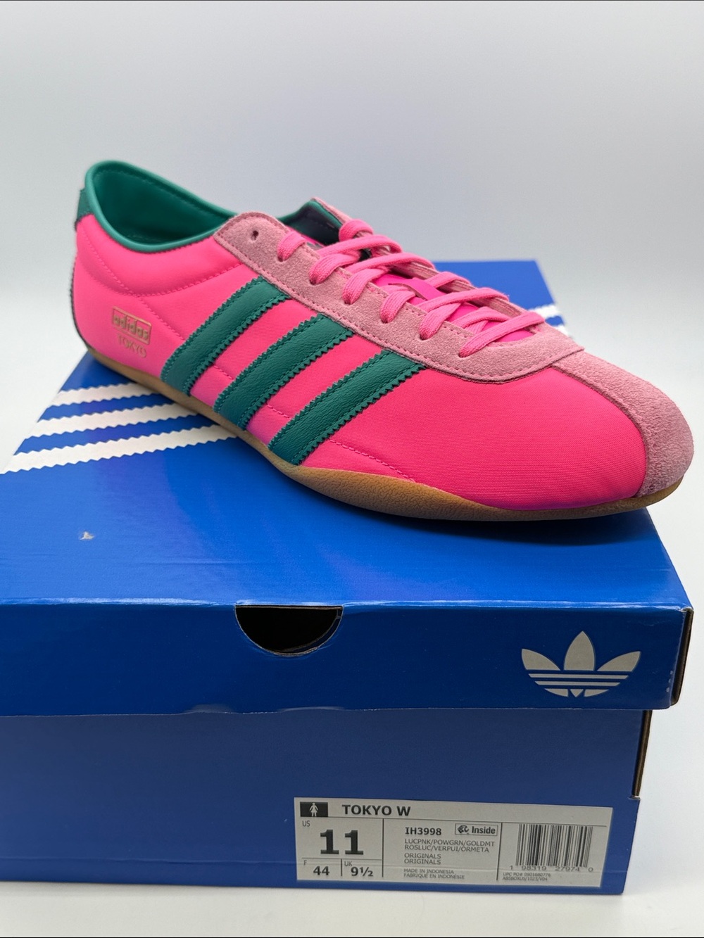 Adidas Tokyo W Pink with Green Stripes Women's Athletic Sneakers